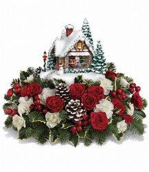 Thomas Kinkade's A Kiss For Santa by Teleflora from Olney's Flowers of Rome in Rome, NY